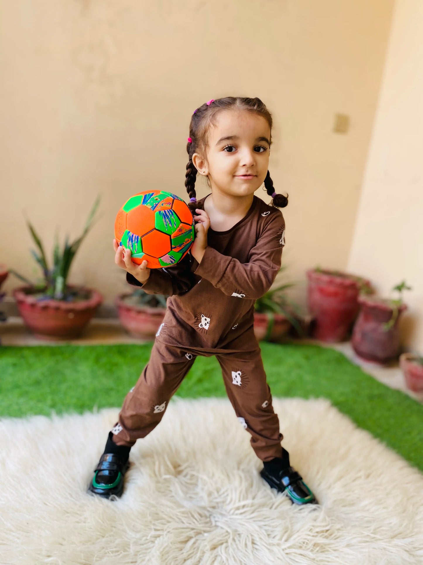 Brown Panda Printed Kids Wear (Each)