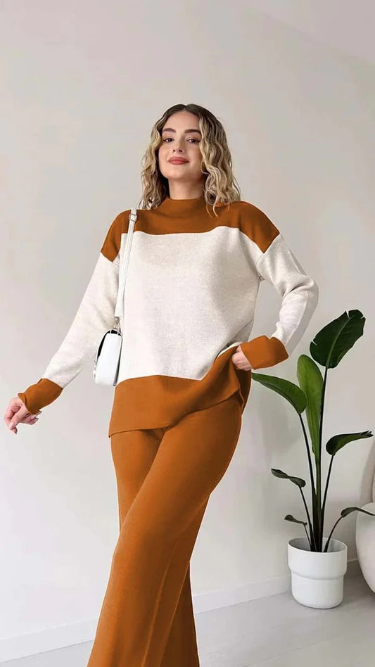 Camel Panel Style Co-Ord Sets For Women