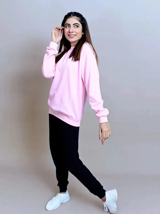 Pink Basic Sweat Shirt