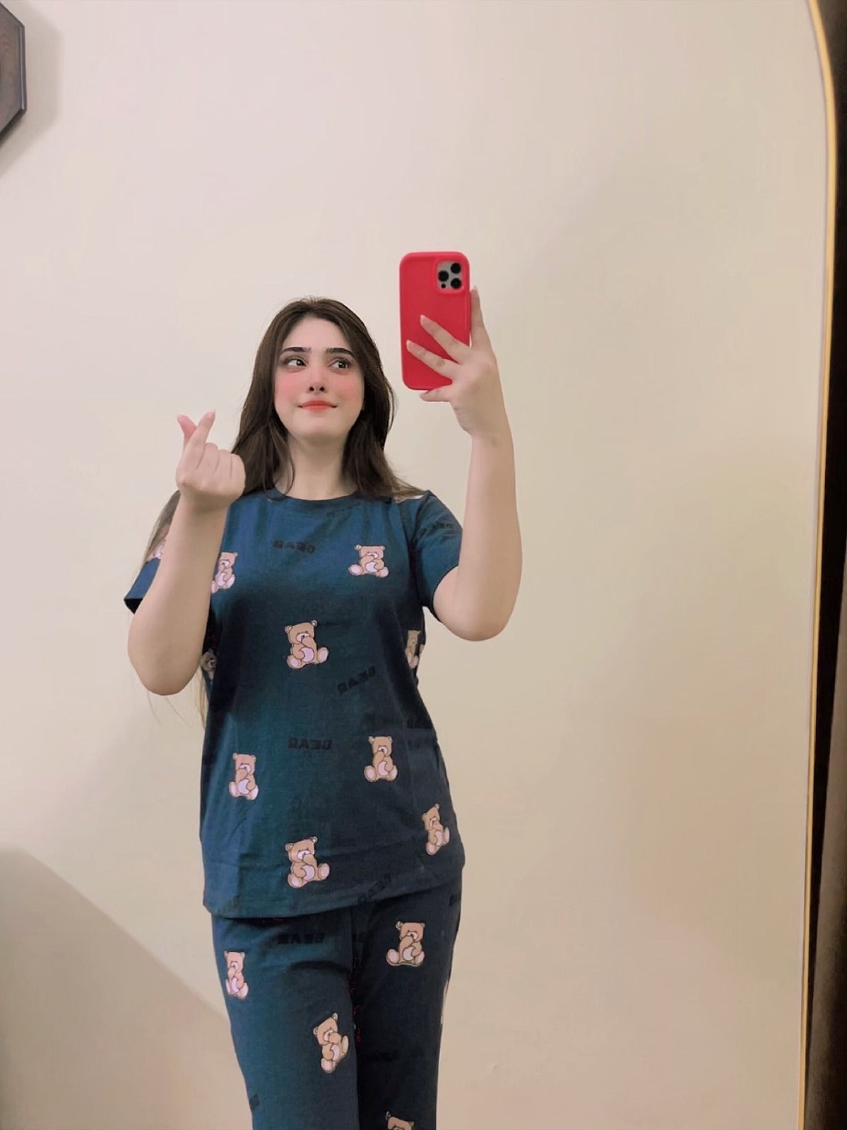 Cozy Bear Printed Night Suit