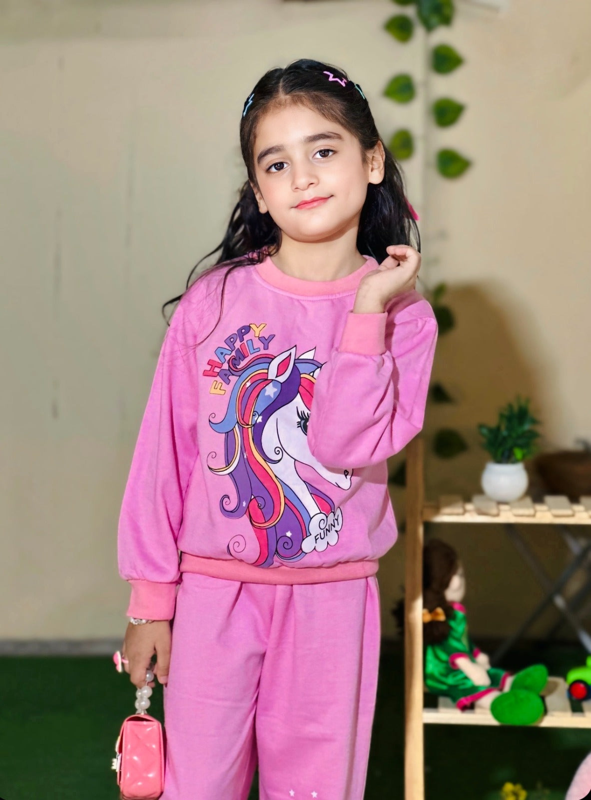 Happy Family Printed Fleece Winter Suit For Kids