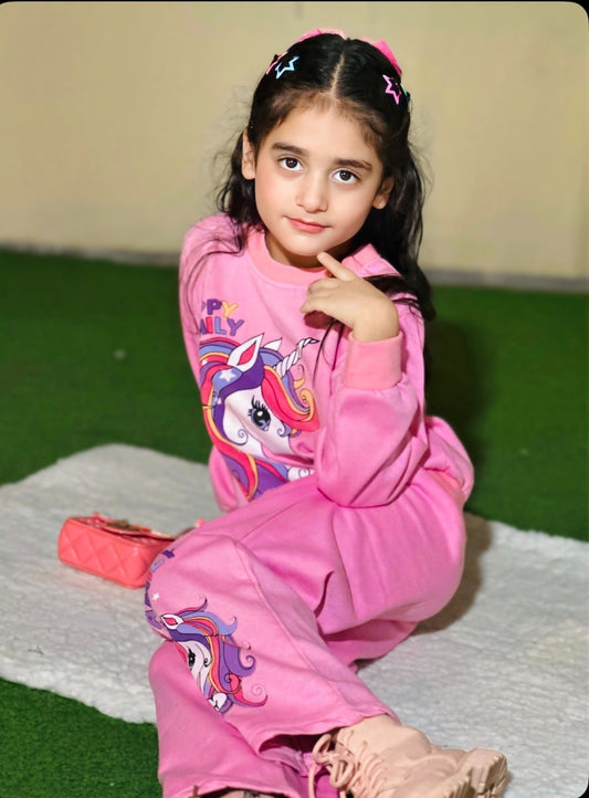 Happy Family Printed Fleece Winter Suit For Kids