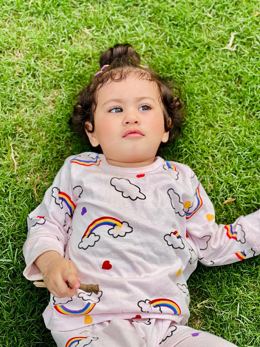 Pink Raimbow Printed Kids Wear (Each)