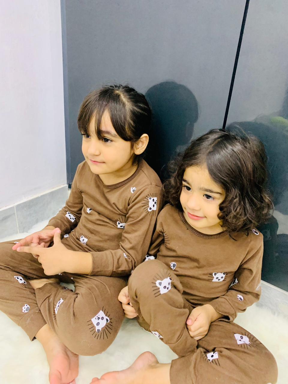 Brown Panda Printed Kids Wear (Each)