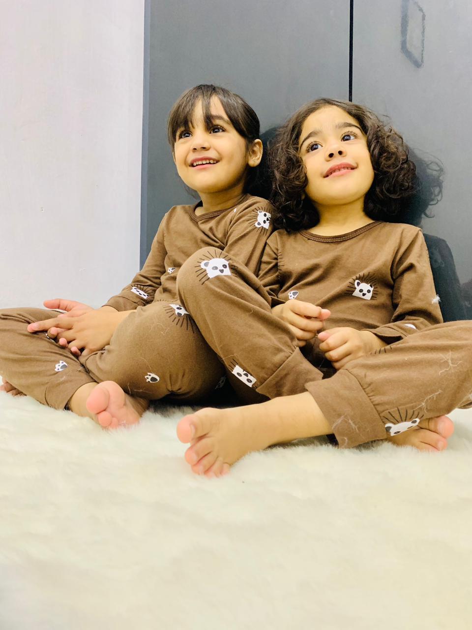 Brown Panda Printed Kids Wear (Each)