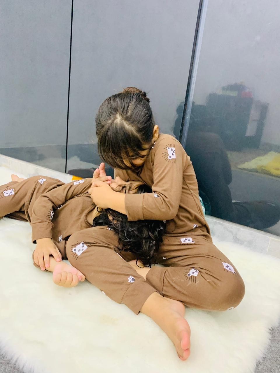 Brown Panda Printed Kids Wear (Each)