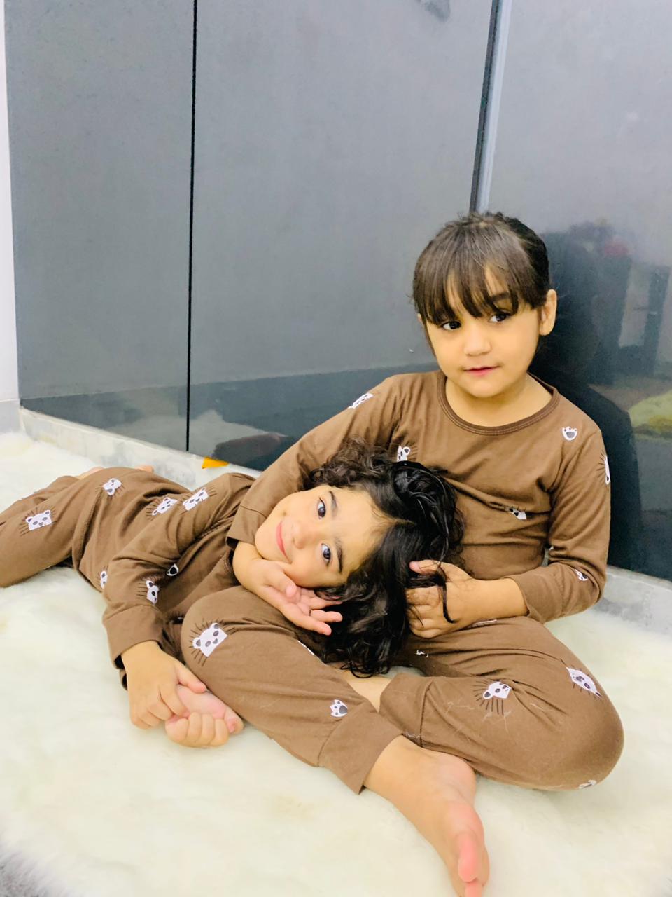 Brown Panda Printed Kids Wear (Each)