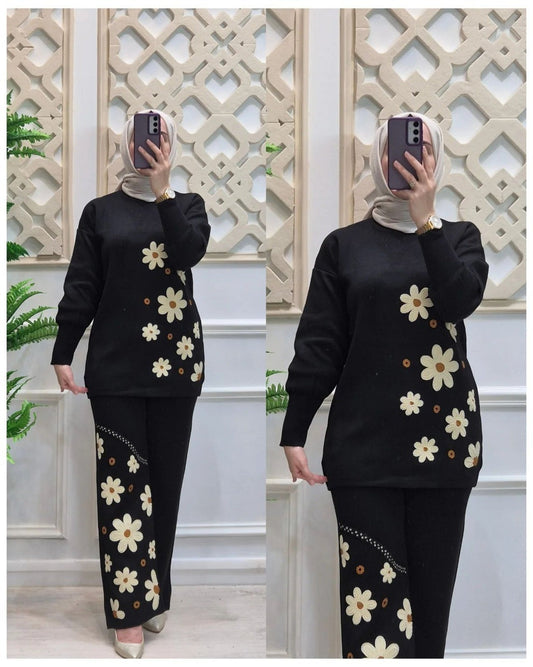 Sunflower Printed Fleece Co-ord Set