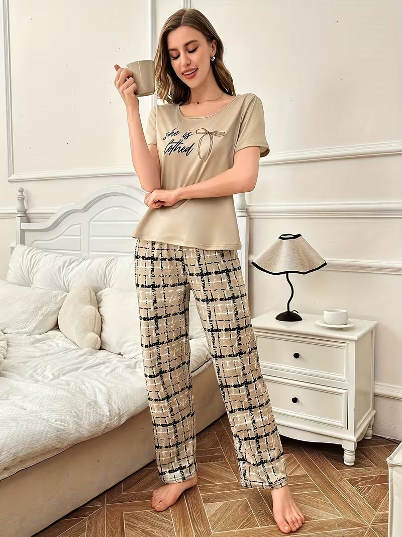 She is Cothed Printed Night Suit