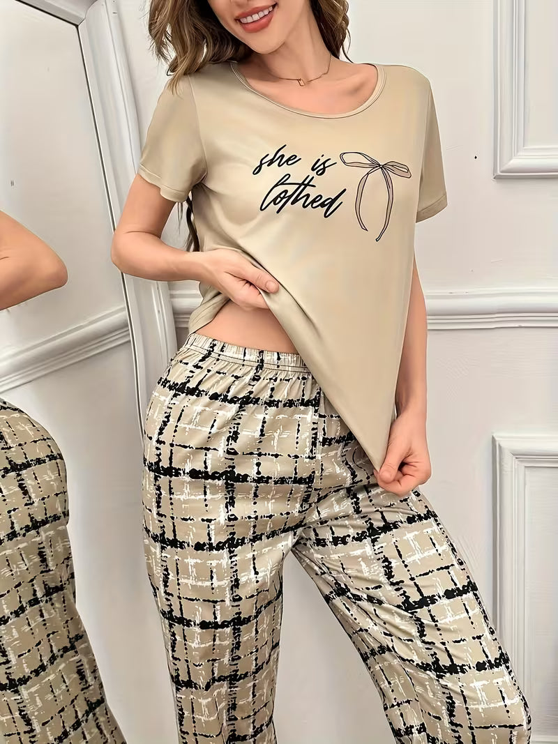 She is Cothed Printed Night Suit