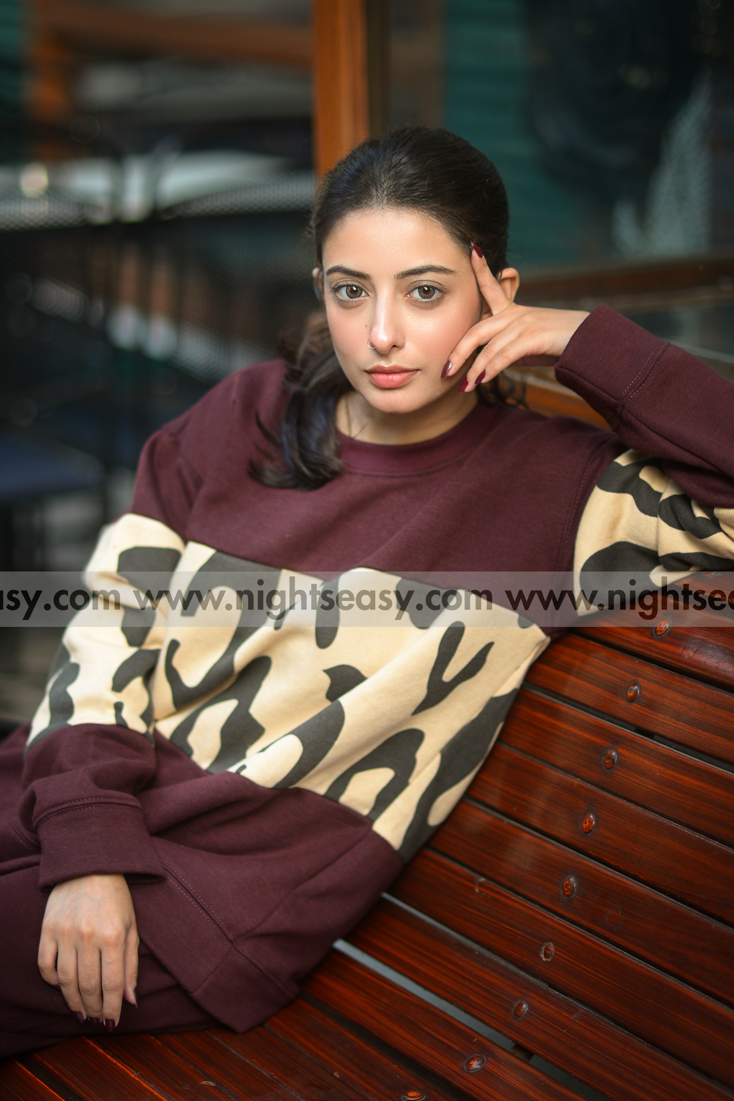 Brown Wild Printed Fleece Co-ord Set