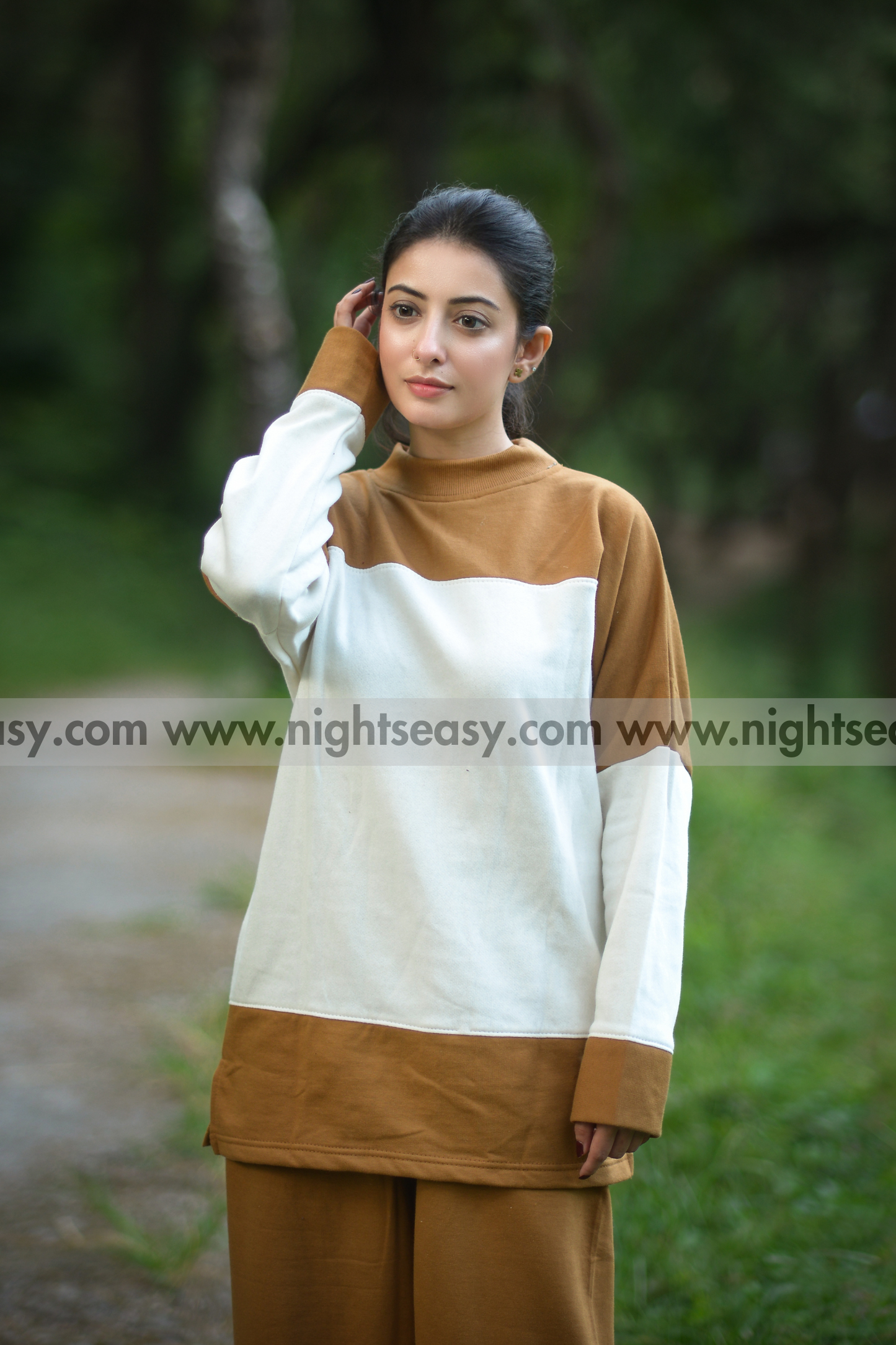 Camel Panel Style Co-Ord Sets For Women