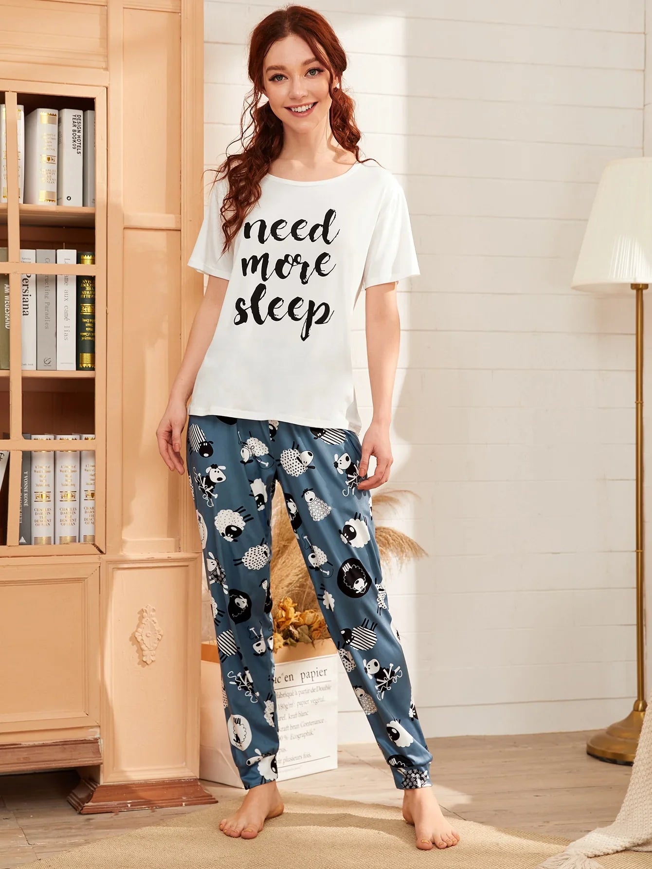 Need More Sleep Printed Night Suit