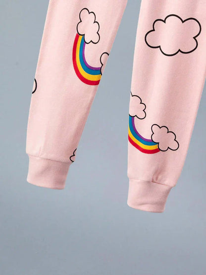 Pink Raimbow Printed Kids Wear (Each)