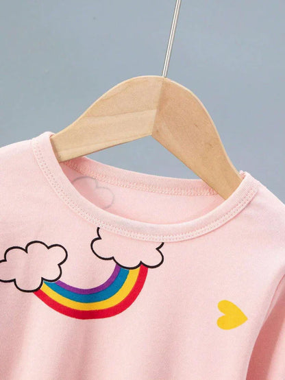 Pink Raimbow Printed Kids Wear (Each)