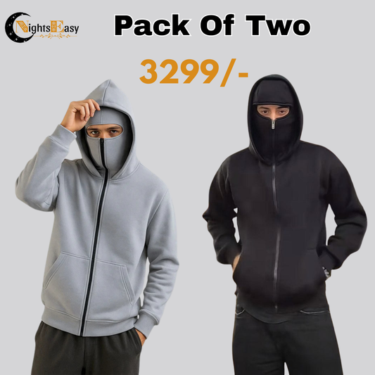 Pack Of Two Balaclava Ninja Hoddie