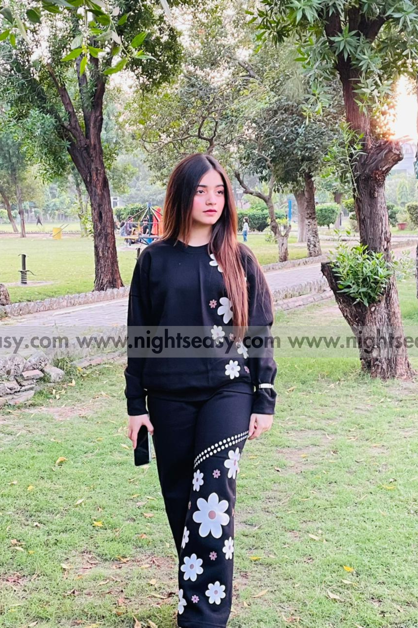 Sunflower Printed Fleece Co-ord Set