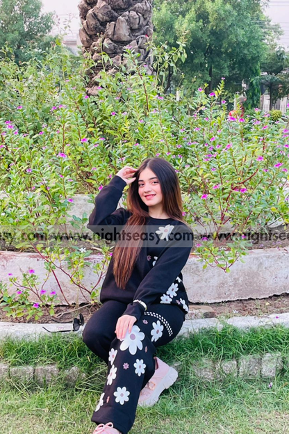 Sunflower Printed Fleece Co-ord Set