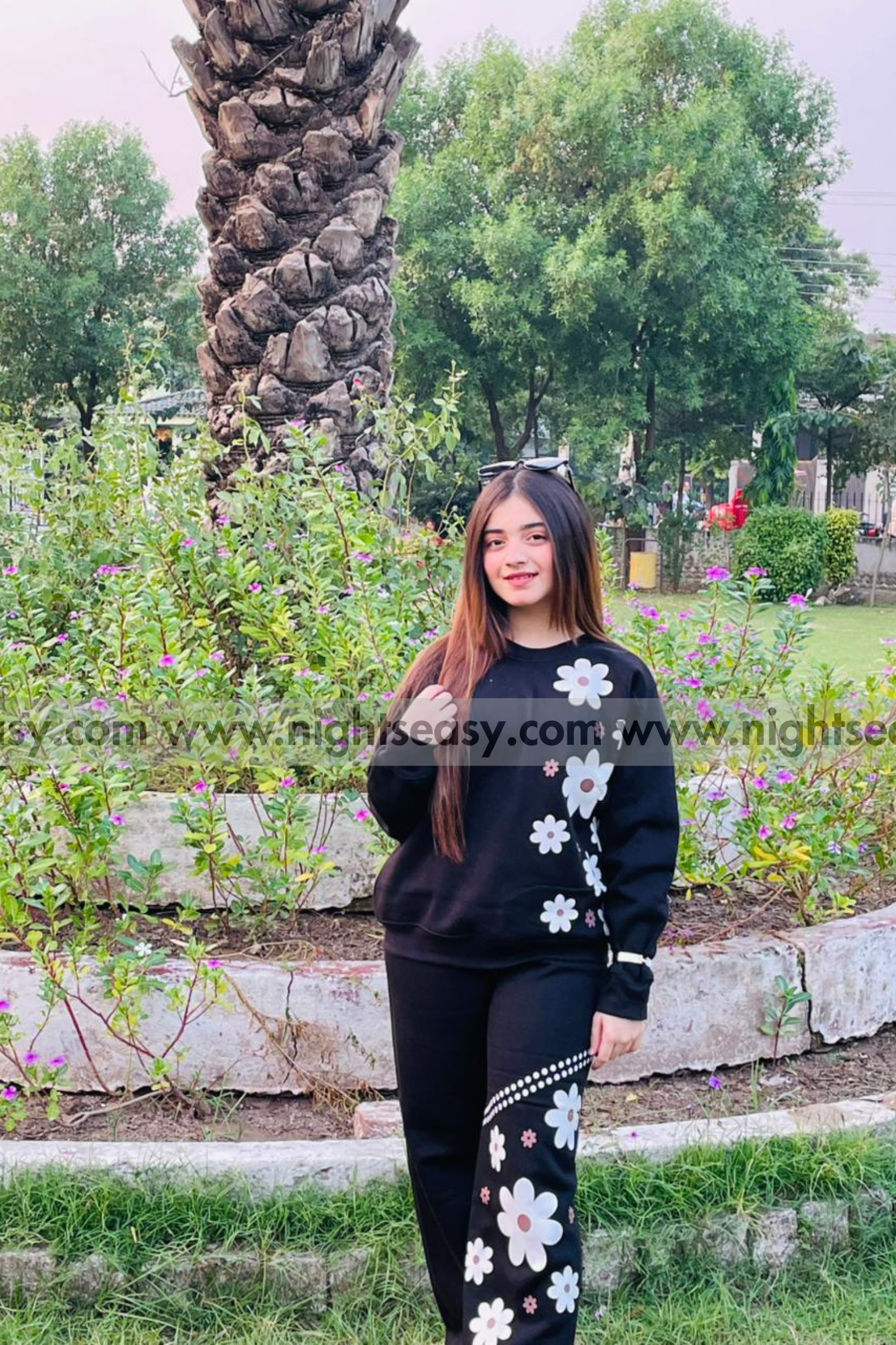 Sunflower Printed Fleece Co-ord Set