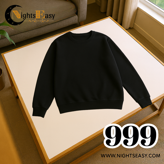 Black Basic Sweat Shirt