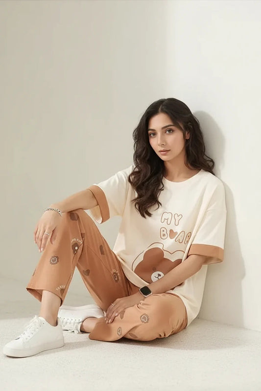 My Bear Printed Night Suit