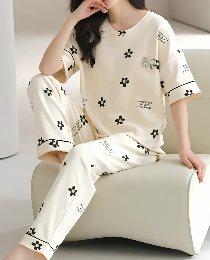 Small Flower Printed Night Suit