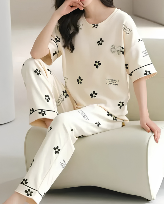 Small Flower Printed Night Suit