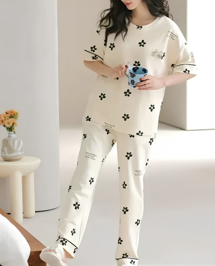 Small Flower Printed Night Suit