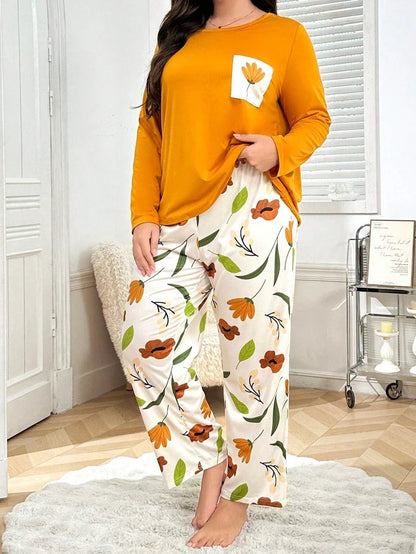 Flower Pocket Printed Night Suit