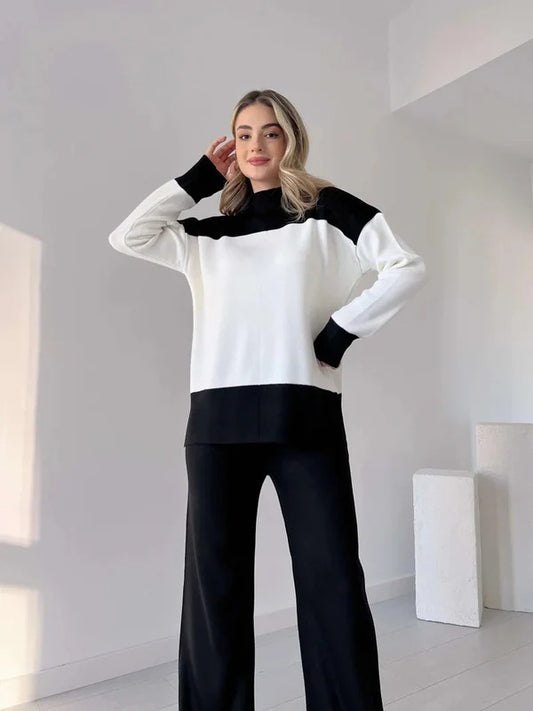 Black Panel Style Co-Ord Sets For Women