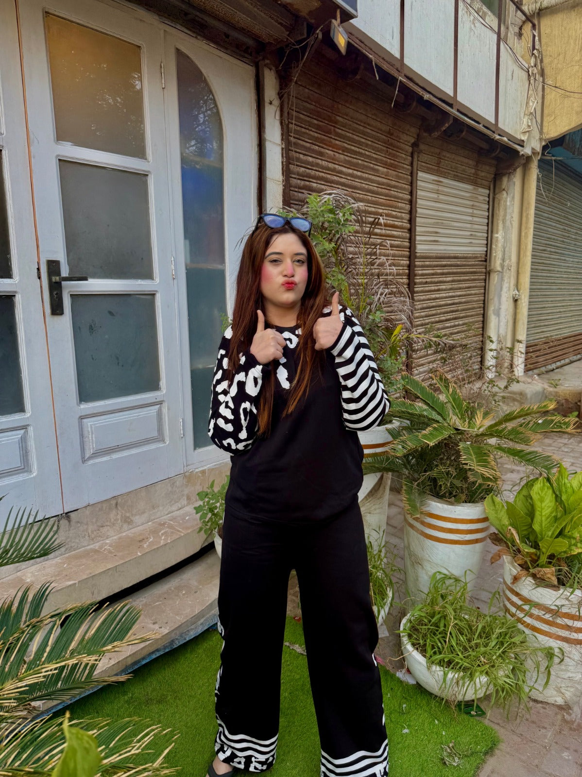 Black Tiger Flapper Printed Winter Fleece Co-ords Set