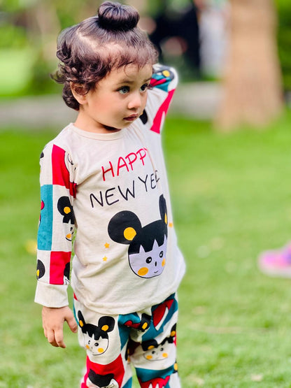 Happy New Year Printed Kids Wear (Each)