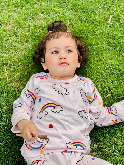 Pink Raimbow Printed Kids Wear (Each)