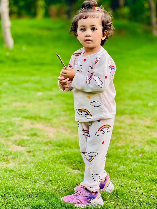 Pink Raimbow Printed Kids Wear (Each)