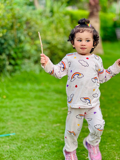 Pink Raimbow Printed Kids Wear (Each)