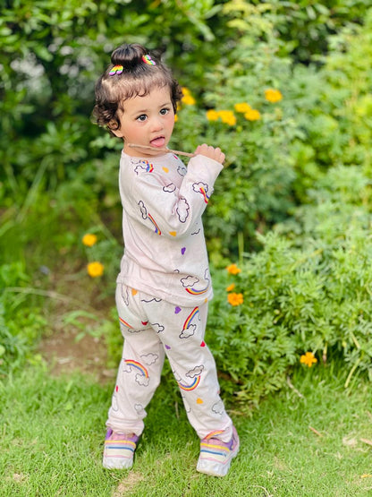 Pink Raimbow Printed Kids Wear (Each)