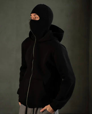 Balaclava Ninja Zipper Hoodie Jacket