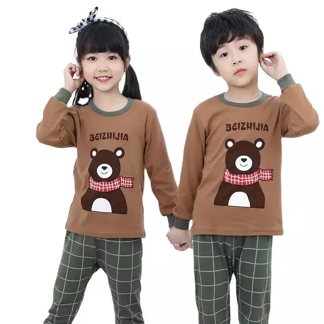 Brown Bear Printed Kids Wear (Each)